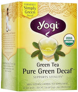 Yogi Tea Green Tea Pure Green Decaf, Herbal Supplement, Tea Bags, 16 ct