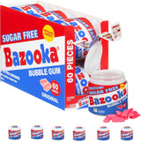 Bazooka Sugar Free Easter Bubble Gum - 60 Count To Go Cup (Pack Of 6) For Easter Basket Stuffers - Pink Chewing Gum Easter Candy In Original Sugarless