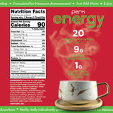 Perk Energy Drink Mix (Mexican Hot Chocolate) 20 Servings - Caffeinated Healthy Coffee Alternative with Protein, 100mg of Caffeine, Gluten-Free