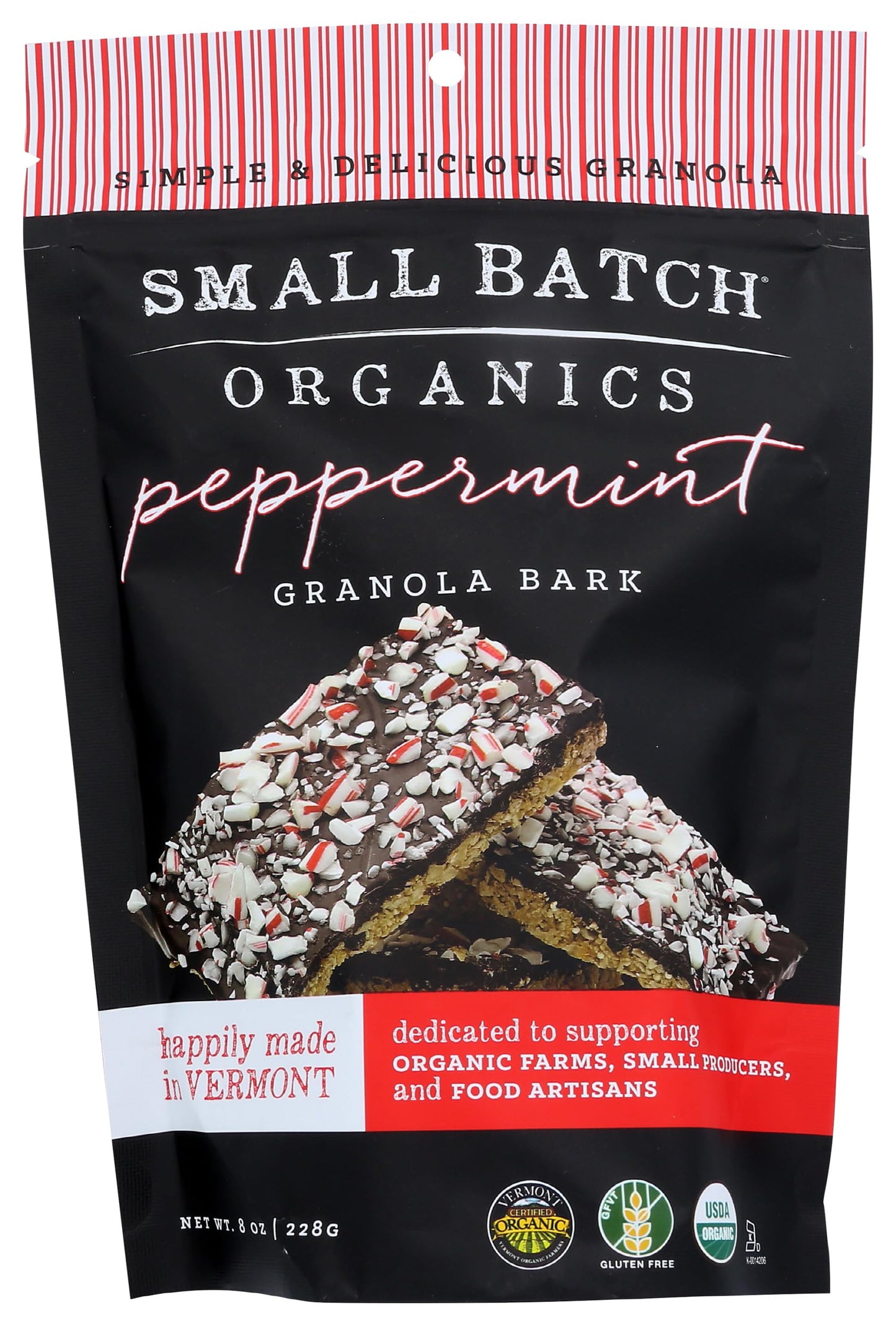 SMALL BATCH ORGANICS Organic Peppermint Granola Bark, 8 OZ