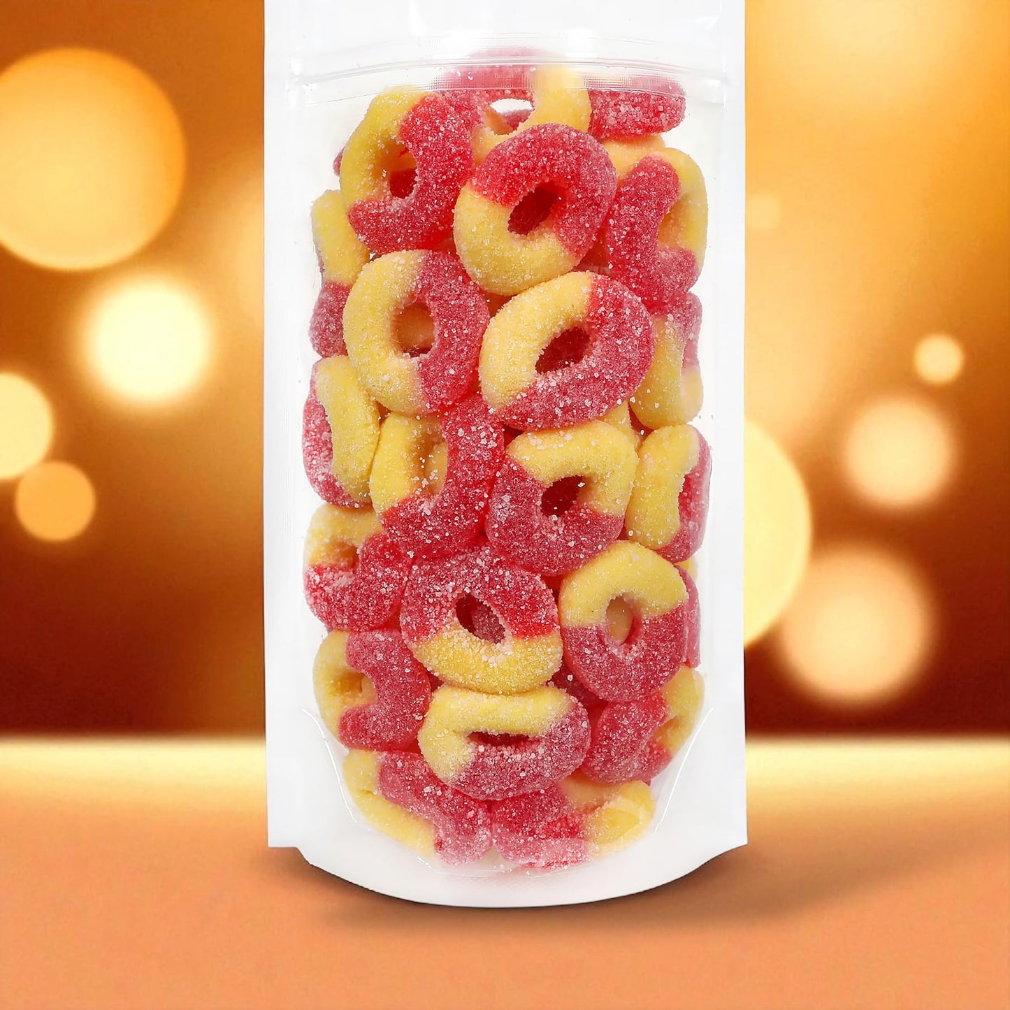Smarty Stop Peach Gummy Ring Candy (4.5 LB)