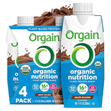 Orgain Organic Nutritional Vegan Protein Shake, Smooth Chocolate - 16g Plant Based Protein, Meal Replacement, 22 Vitamins & Minerals, Fruits