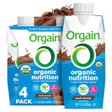 Orgain Organic Nutritional Vegan Protein Shake, Smooth Chocolate - 16g Plant Based Protein, Meal Replacement, 22 Vitamins & Minerals, Fruits