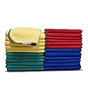 EvaClean Premium Microfiber Cleaning Cloth 16"x16" - Reusable, Washable, Non-Scratch, Microfiber Towels for Cleaning, Dusting, Polishing, High