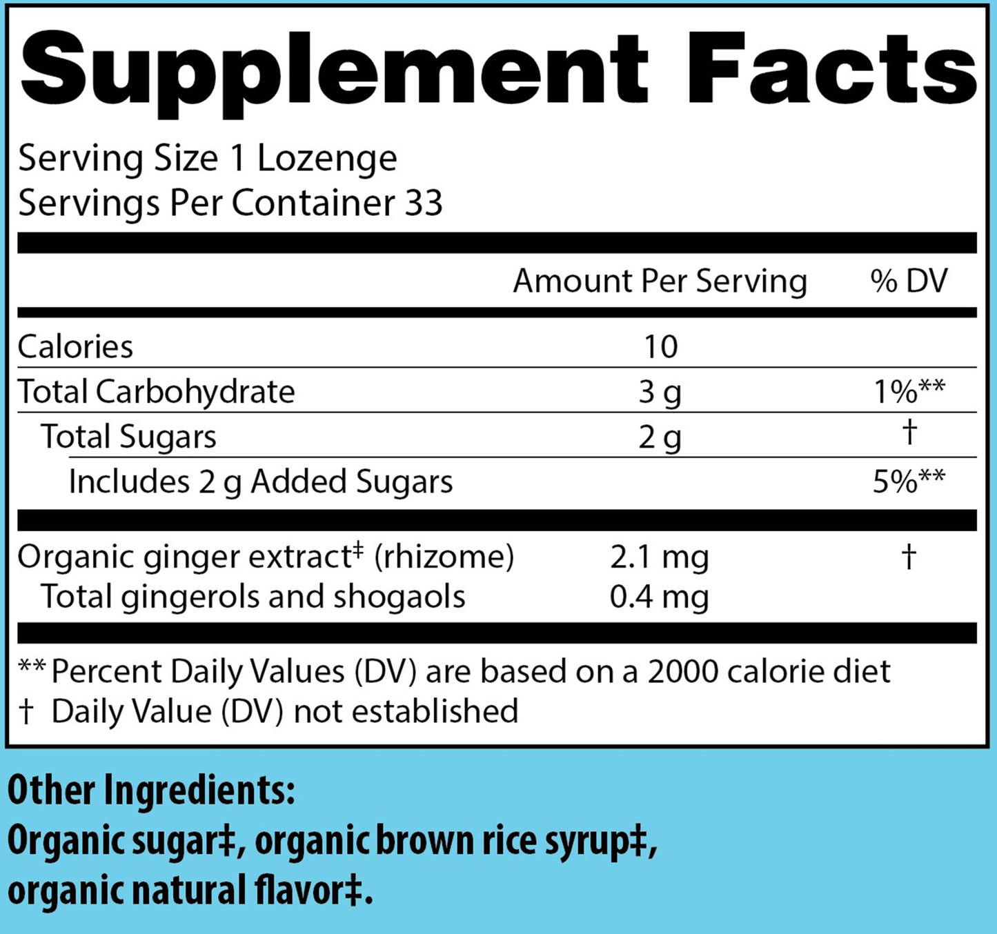 Tummydrops USDA Organic Butterscotch Ginger Flavor, Gluten Free & Vegan, 33 Organic Ginger Lozenges