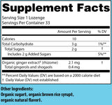 Tummydrops USDA Organic Butterscotch Ginger Flavor, Gluten Free & Vegan, 33 Organic Ginger Lozenges