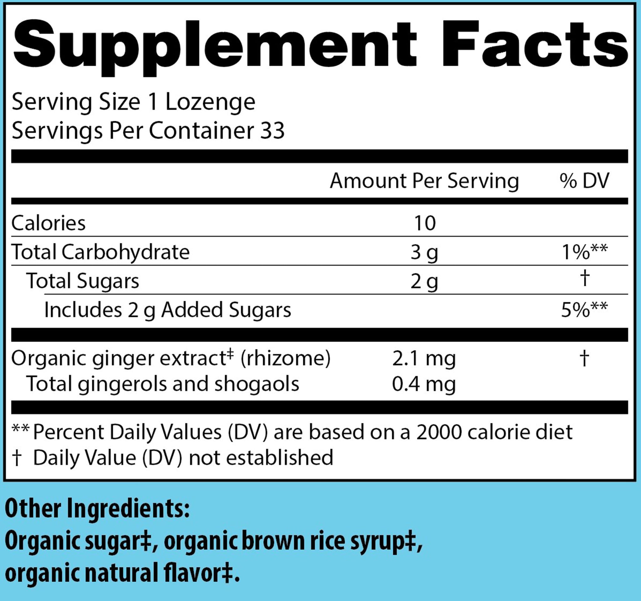 Tummydrops USDA Organic Butterscotch Ginger Flavor, Gluten Free & Vegan, 33 Organic Ginger Lozenges