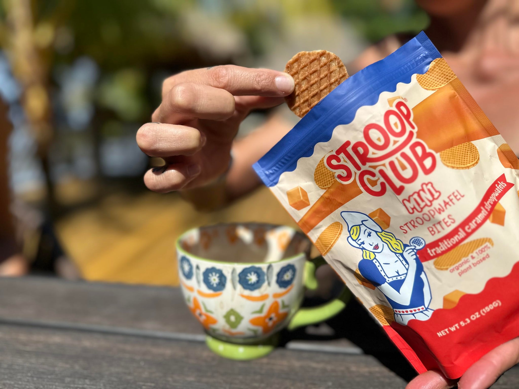 Stroop Club Traditional Organic Mini Stroopwafel Caramel Treats | Vegan, Plant-Based and Dutch-Approved Indulgence - Vegan Waffle cookies (pouch