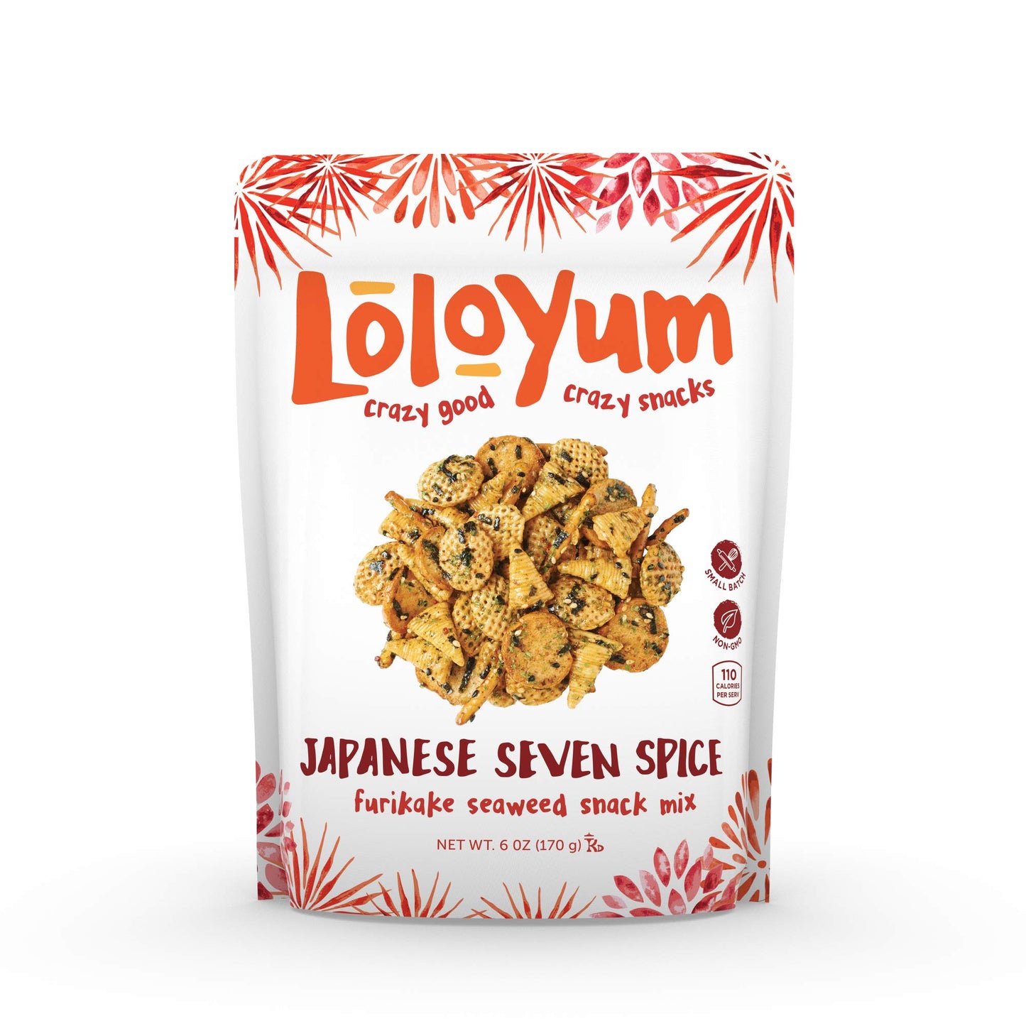 LoloYum Furikake Seaweed Snack Mix (Japanese Seven Spice, 6oz)