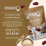 Nature's Mix - Date Square Granola - Oats, Almonds, Dates, Dried Apple, Coconut - Sweetened with Honey - No Added Sugar or Preservatives - Small