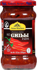 Asian Kitchen Red Chilli Cooking Paste 10.58oz (300g) Glass Jar ~ Vegan | Gluten Free | NON-GMO | No Colors | Indian Origin