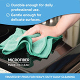 12" x 12" Microfiber Cleaning Cloths (50 Pack) - Reusable Towels, Wash Rags, Dust Cloth, All-Purpose: Kitchen, Dish, Cars, Shop, Glass (Red)