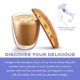 Nonni's Turtle Pecan Biscotti, Individually Wrapped Italian Cookie Snacks, 8 Servings (Pack of 1)