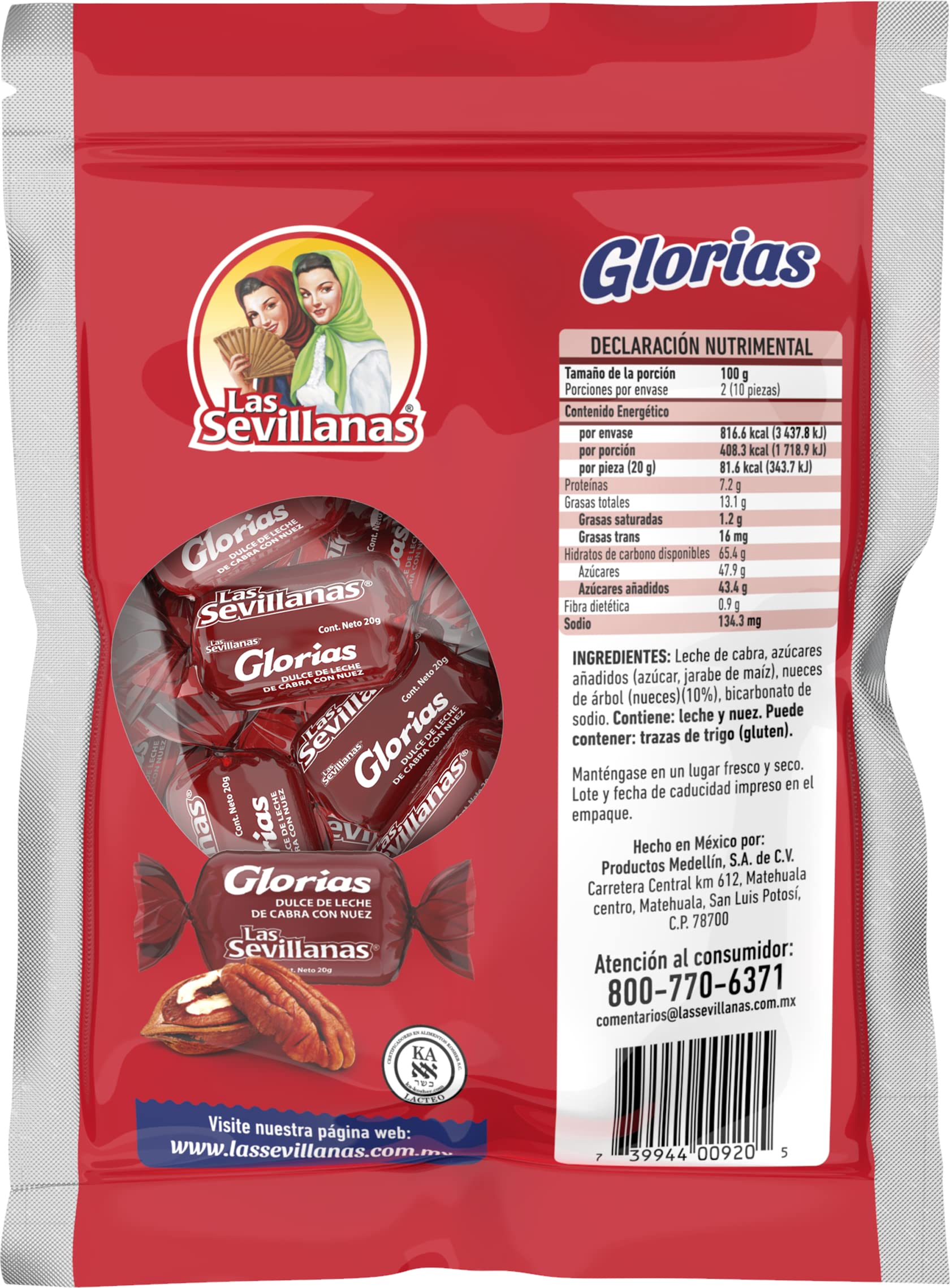 Las Sevillanas Glorias Pecan Candy (Original, 7.05 OZ)