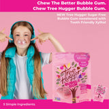 Tree Hugger Classic Bubble Gum Sweetened with 100% Tooth Friendly Xylitol, 1.4 oz /8 Pieces Per bag (Pack of 12 Bags)