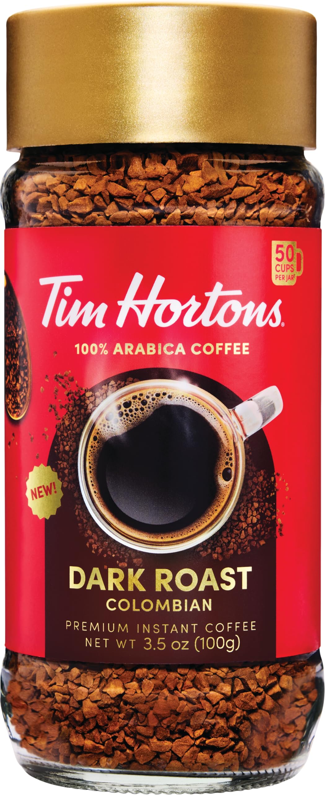Tim Hortons Dark Roast Instant Coffee 3.5oz Jar