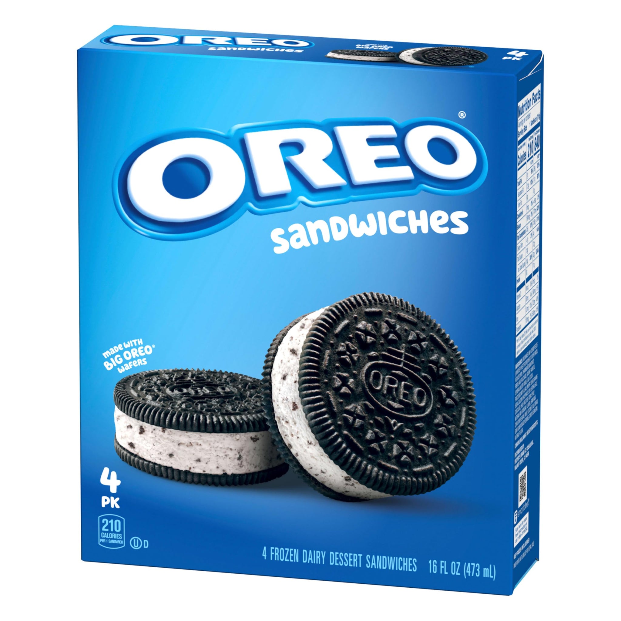 Oreo Frozen Sandwiches, 4 Ct