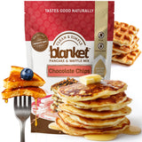 Blanket Pancakes and Waffle Mix - Chocolate Chip Pancake Mix - Just Add Water, No Preservatives - Clean Breakfast Staple with Homestyle Taste - Non-GMO, Comfort Food Classic - 16 oz (1 Pack)