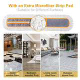 CLEANHOME 36" Commercial Dust Mops for Floor Cleaning Heavy Duty Floor Duster Mop with Long Handle Hotel Gym Household Cleaning Supplies for Hardwood