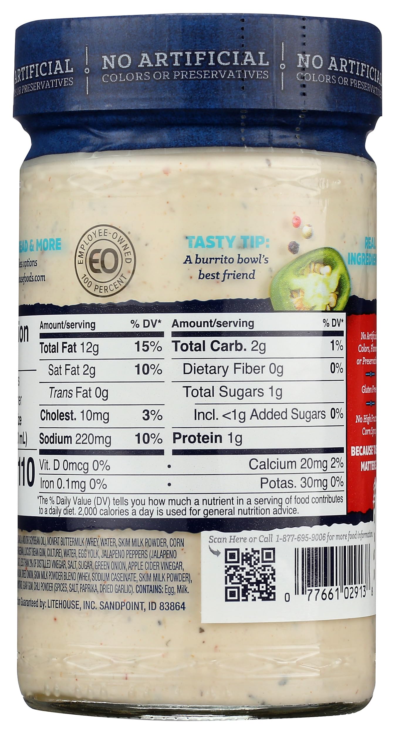 Litehouse, Jalapeno Ranch Dressing, 13 oz