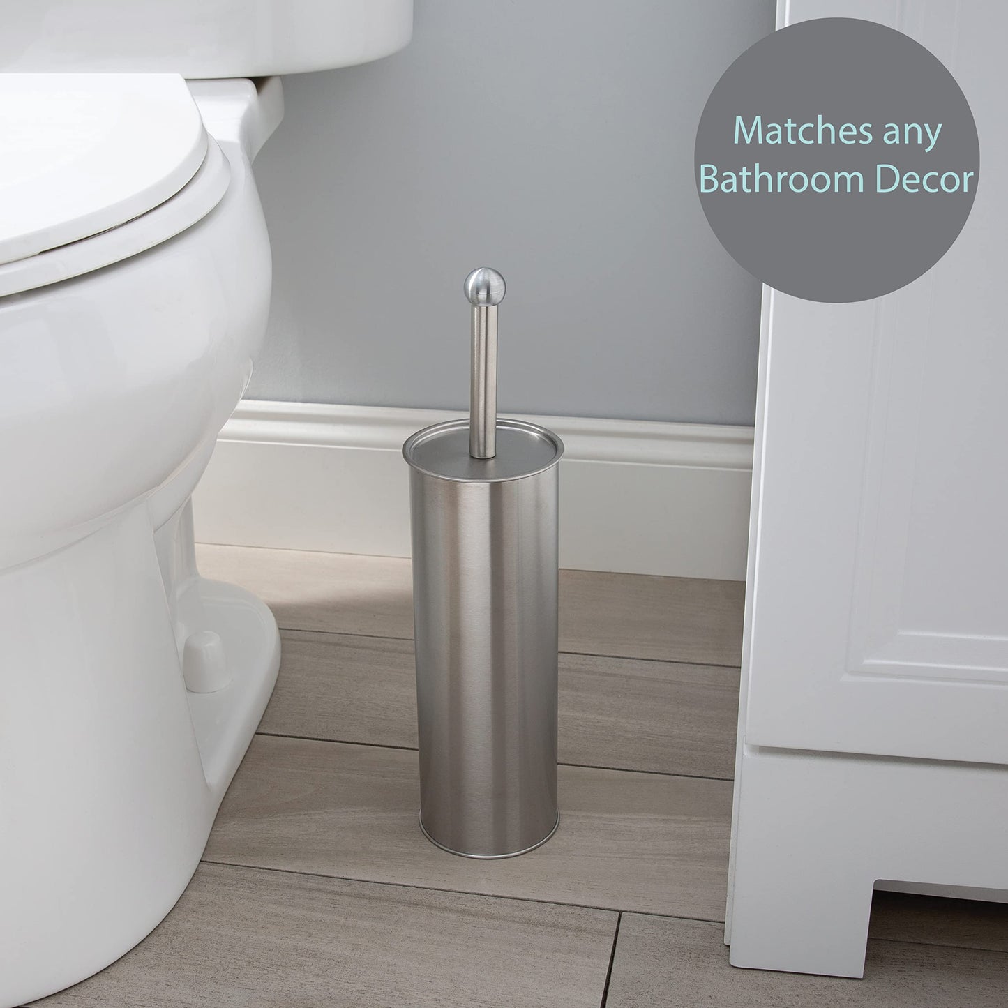 Bath Bliss Stainless Steel Toilet Brush Holder