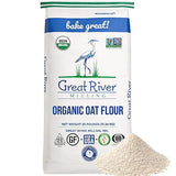 Great River Milling Organic Oat Flour | Gluten Free Whole Grain Flour | Non-GMO, Kosher, Vegan Certified | Naturally Sweet Flavor for Pancakes