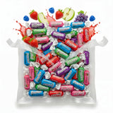 BP BUNDLE Chewy Fruit Flavored Candy 4lb Bulk Bag | Individually Wrapped Soft Fruity Chews | 5 Flavors (Fruit Punch, Strawberry, Apple, Raspberry