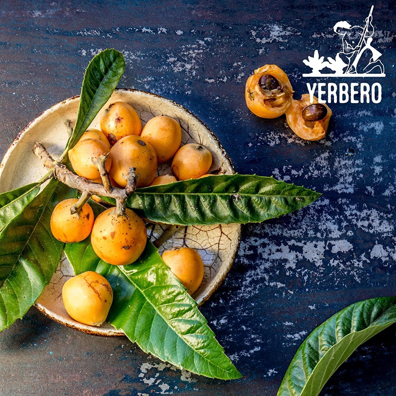 Yerbero - Te Herbal Hojas De Nispero 3 oz (85gr) Herbal Tea (Loquat Leaves Loose Tea) Stand Up Resealable Bag Wildcrafted By Nature 100% All Natural