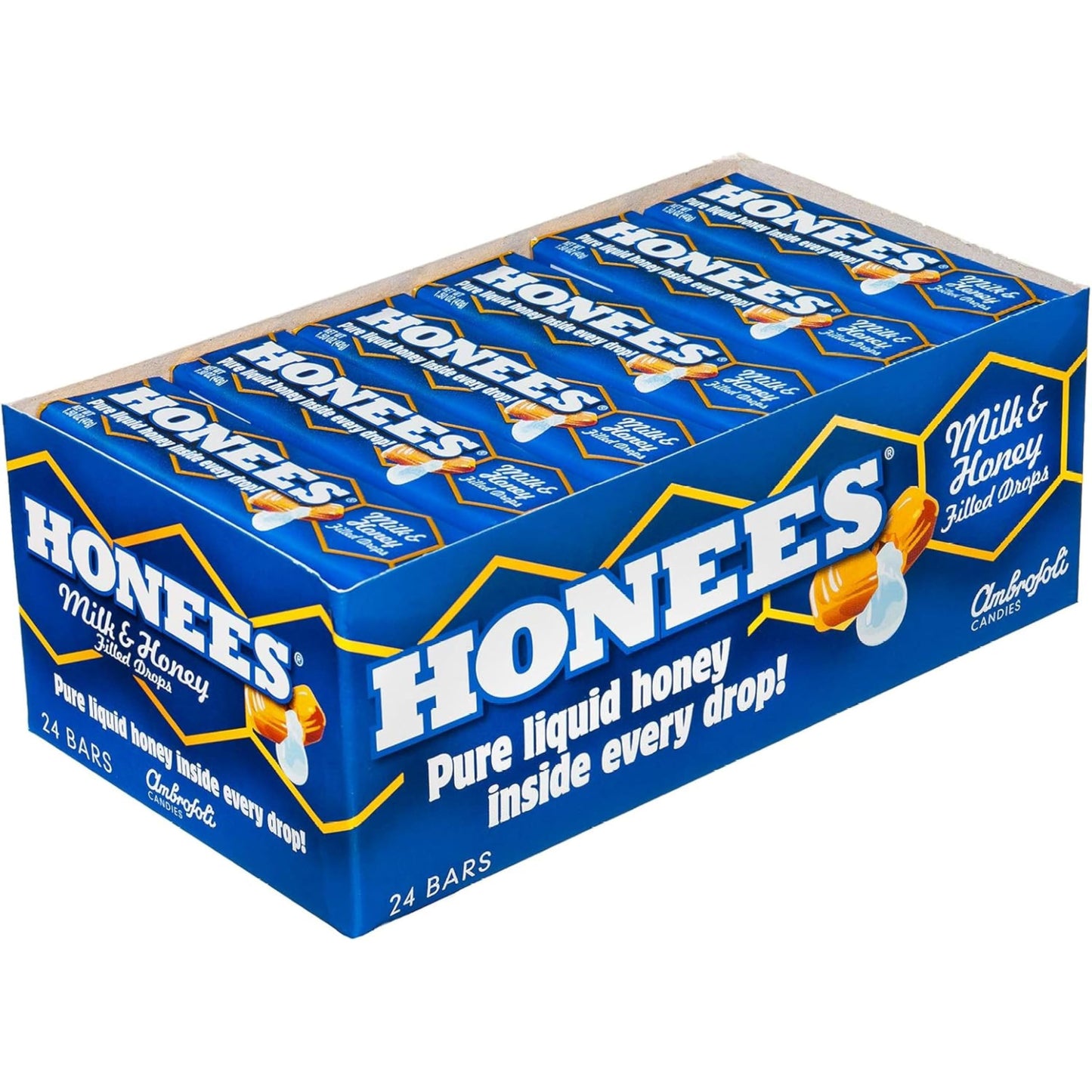 Honees Milk & Honey filled drops Bar 1.5 OZ(Pack of 72)72