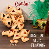 Hametaschen Cookies | Shortbread Cookies Filled with Apricot, Prune & Raspberry Jam | Purim Gifts | Mishloach Manot | Kosher, Dairy Free & Nut Free |