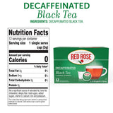 Red Rose Teas Black Teas, 72 Single Serve Cups K-Cup Pods for Keurig Coffee Maker, Naturally Decaffeinated