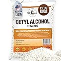 Cetyl Alcohol NF Grade (2 lbs / 32 oz) 100% Pure Extracted from Coconut & Palm Oils. Premium Granules Cetyl Alcohol for Lotion Making, Creams, Scrubs