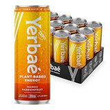 Yerbaé Energy Beverage, Mango Passion Fruit, 120mg Caffeine. No Sugar/Calories/Carbs, Energized by Yerba Mate, Plant-Based, Healthy Alternative