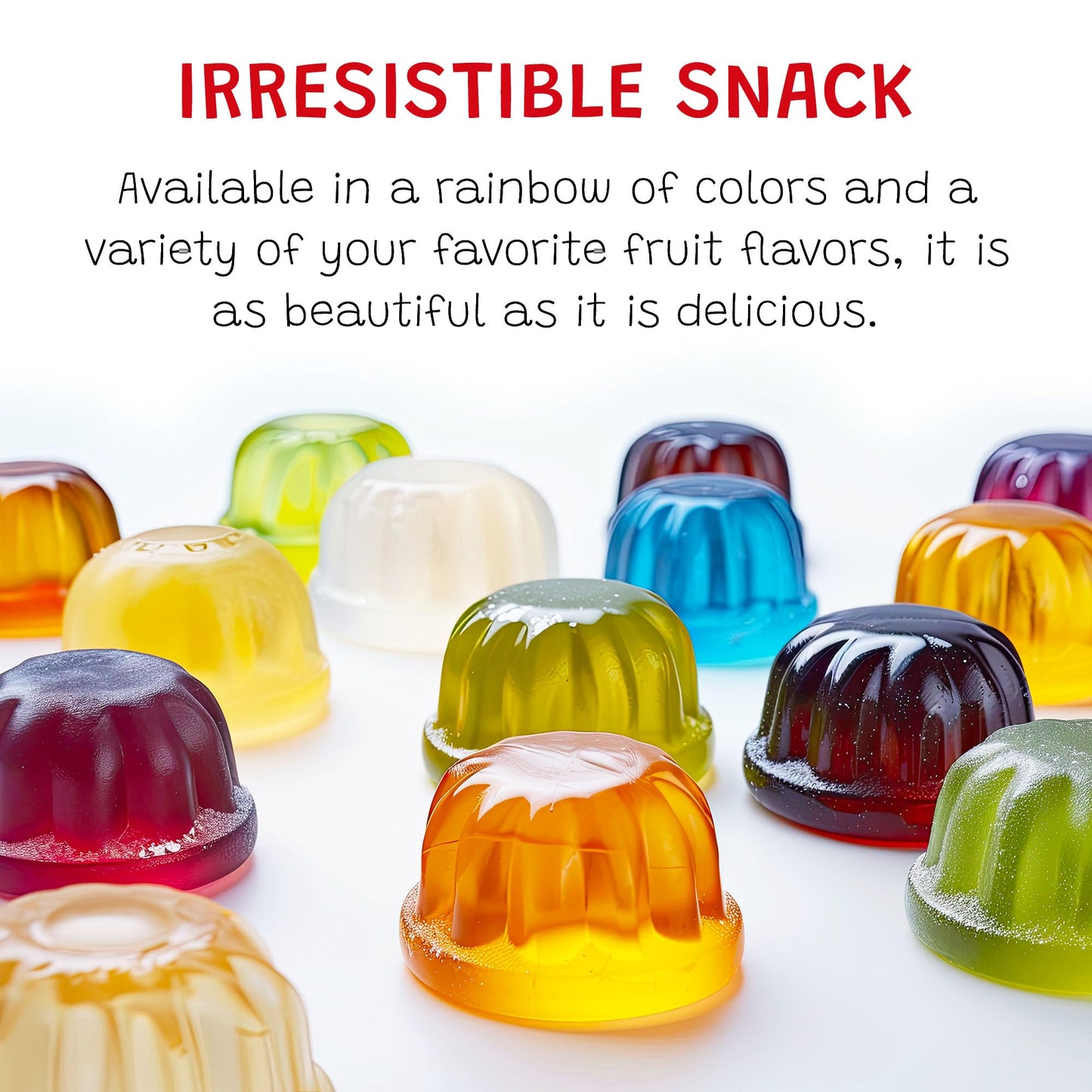 Fruit Jelly Candy - Delicious Fruity Mix with Apple, Pineapple, Grape, Strawberry - Fun Snack for All Ages, Tiktok Trend Items, Tik Tok Candy 36 pcs