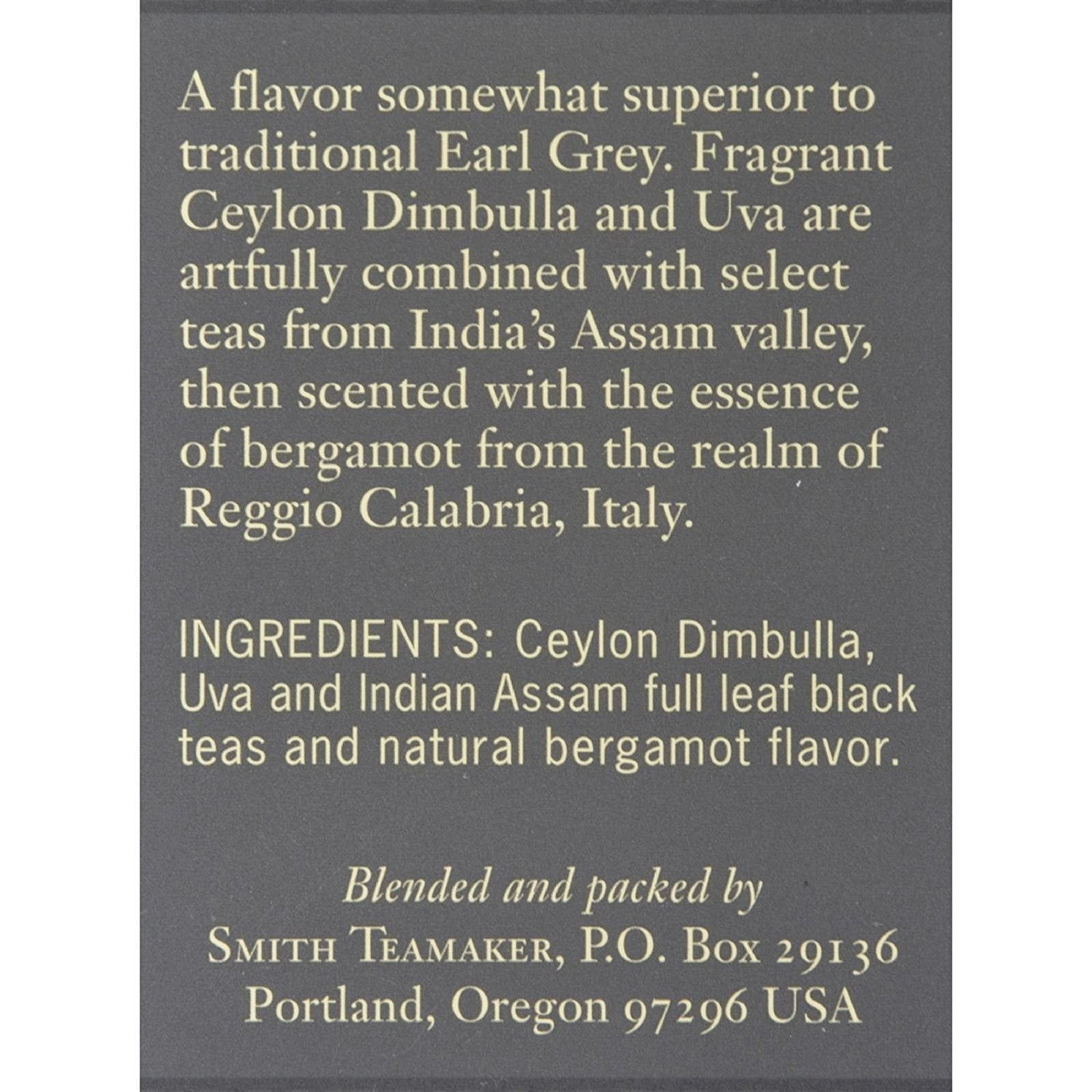 Smith Tea Lord Bergamot