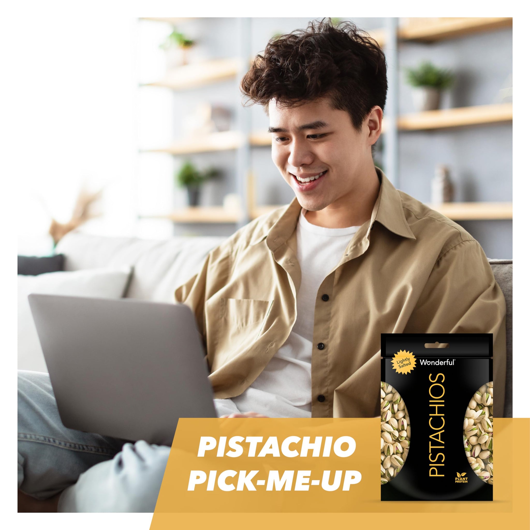 Wonderful Pistachios In Shell, Lightly Salted Nuts, 16 Ounce Resealable Bag, Protein Snacks, Gluten Free, Healthy Food, Office Snacks