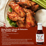 Bone Suckin' Honey & Habanero Wing Sauce: For Chicken Wings, Turkey Wings & Also Great For Ribs, Chicken, Pork, Beef - Gluten Free, Sweetened