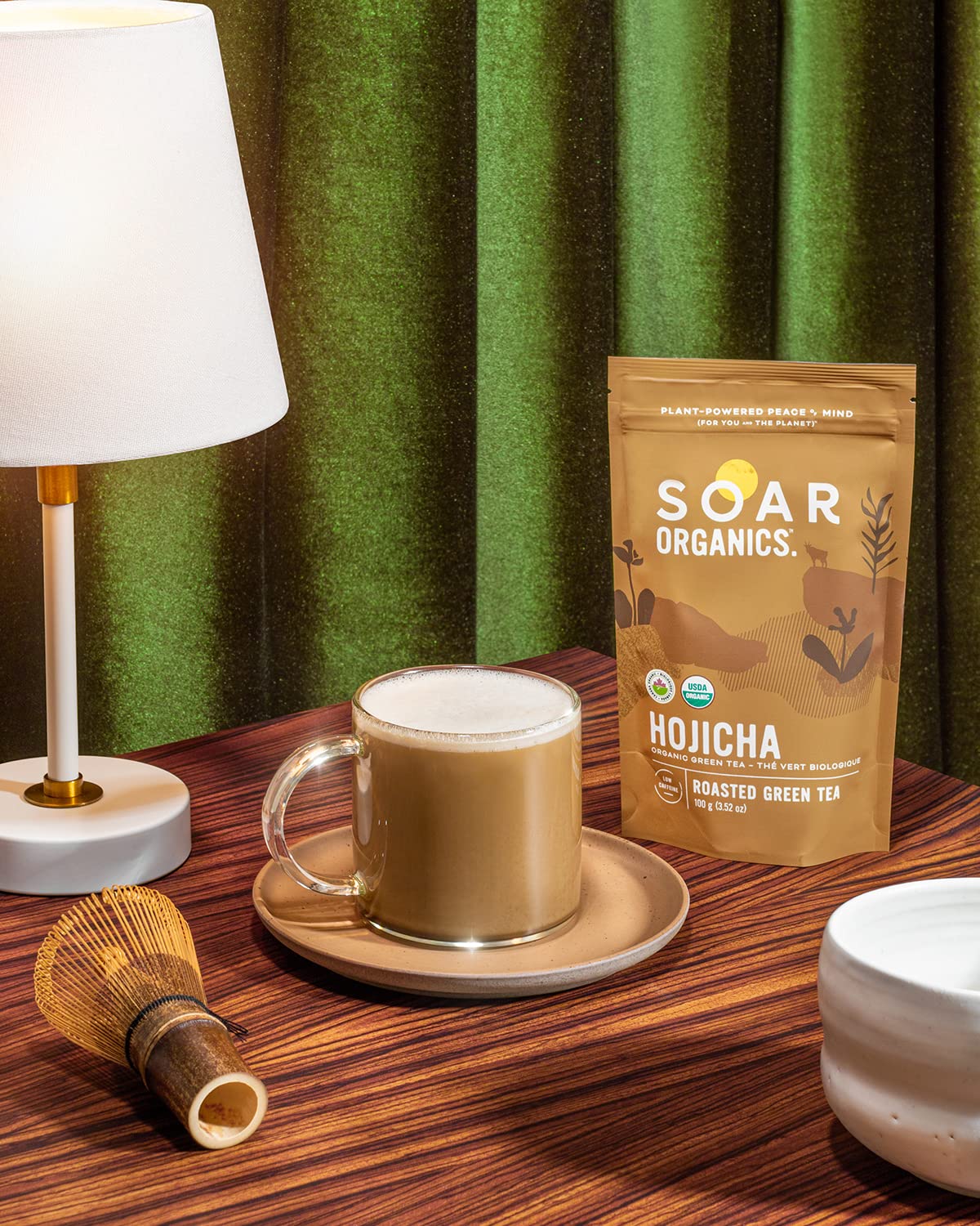 Soar Organics - Hojicha Powder - Authentic Japanese Origin (3.52 oz)