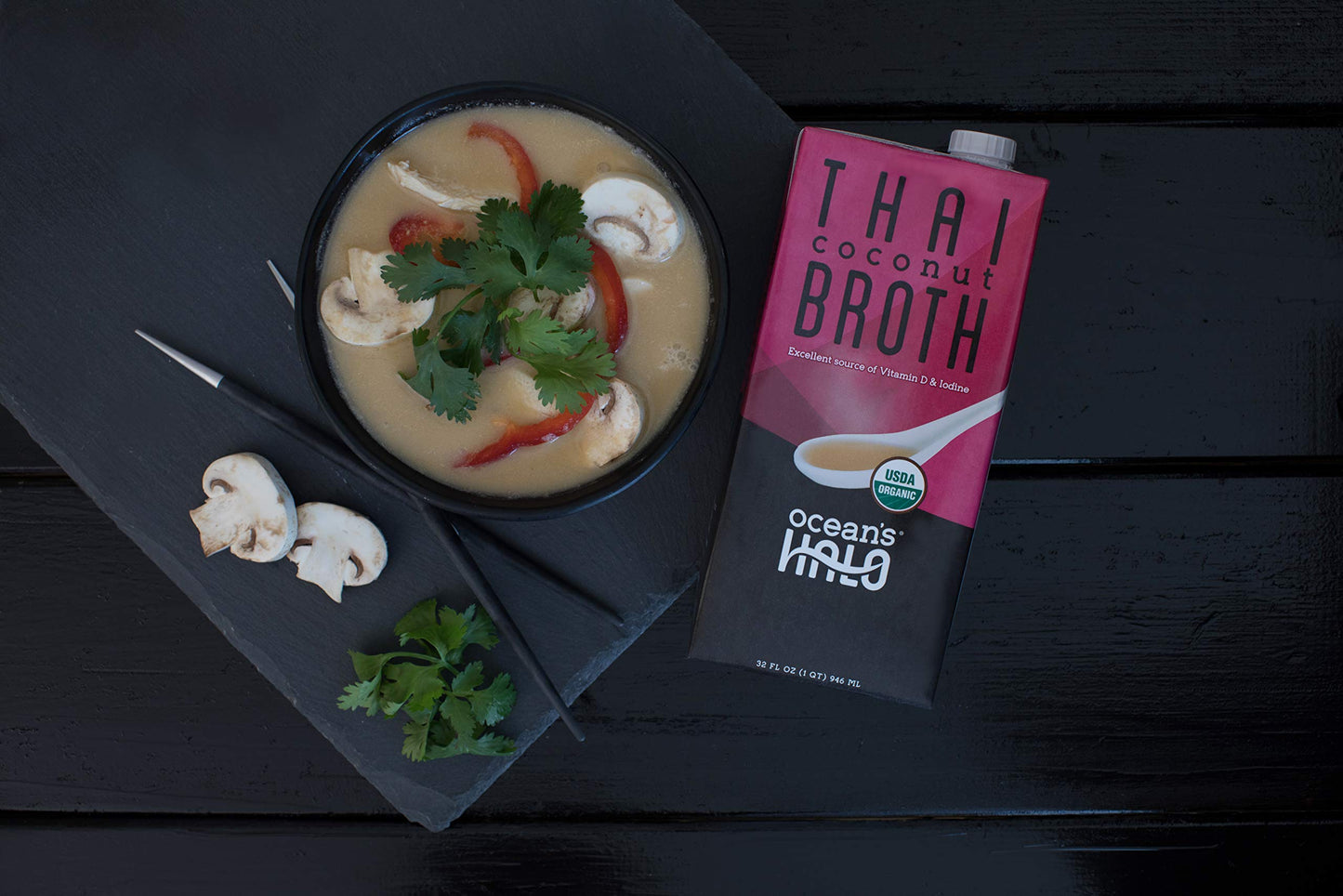 Ocean’s Halo Organic and Vegan Thai Coconut Broth, 32 oz. per Unit, 2 Pack
