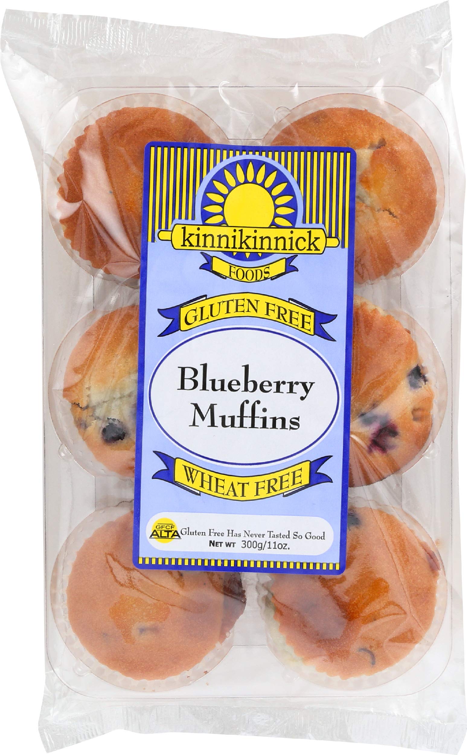 Kinnikinnick Gluten Free Blueberry Muffins, 11 oz (frozen)