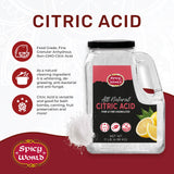 Citric Acid 11 LB Bulk Jar - All Natural, Food Grade, Non-GMO Citric Acid Powder for Cleaning, Bath Bombs, Preserving | Fine Granular & Premium