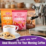 Cooper Street Twice Baked Biscotti Cookies Variety Pack - 5 Pack (5oz Each) - Light and Crispy Coffee Cookies 5 Flavors Assortment - Low-Calorie