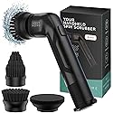 JULY HOME Handheld Electric Spin Scrubber, Cordless Automatic Power Scrubber for Shower, Cleaner for Tile, Grill, Dish, Sink, Shower Scrubber with 3