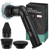 JULY HOME Handheld Electric Spin Scrubber, Cordless Automatic Power Scrubber for Shower, Cleaner for Tile, Grill, Dish, Sink, Shower Scrubber with 3