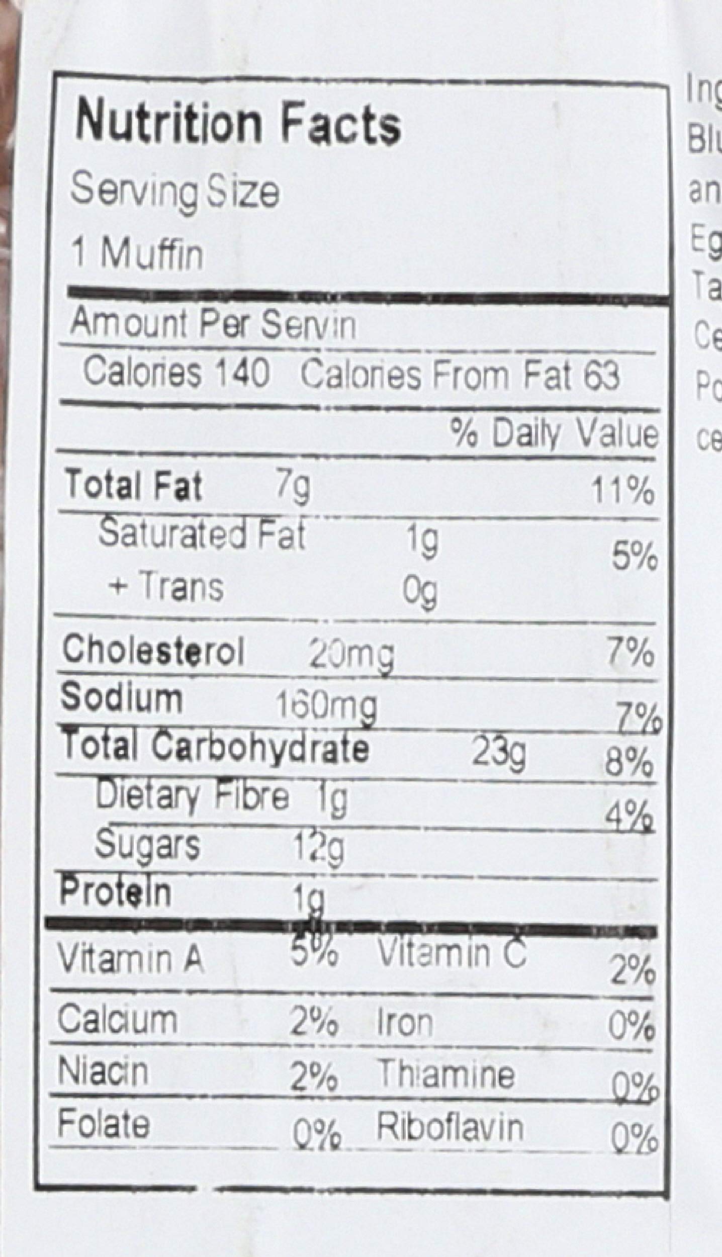 Kinnikinnick Gluten Free Blueberry Muffins, 11 oz (frozen)