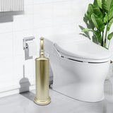 Indecor Home Metal Toilet Bowl Brush with Holder Premium Bathroom Cleaning Set Rustproof Hygienic Durable Elegant Finish