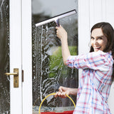 LPOLER Shower Squeegee for Shower Doors, Bathroom, Mirrors, Tiles and Car Windows (Grey, 10inch)