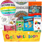 GET WELL GIFT Basket, package for Adults or kids Men, women, boy or girl Care package, Feel better soon for home or hospital, after surgery w/Balloon