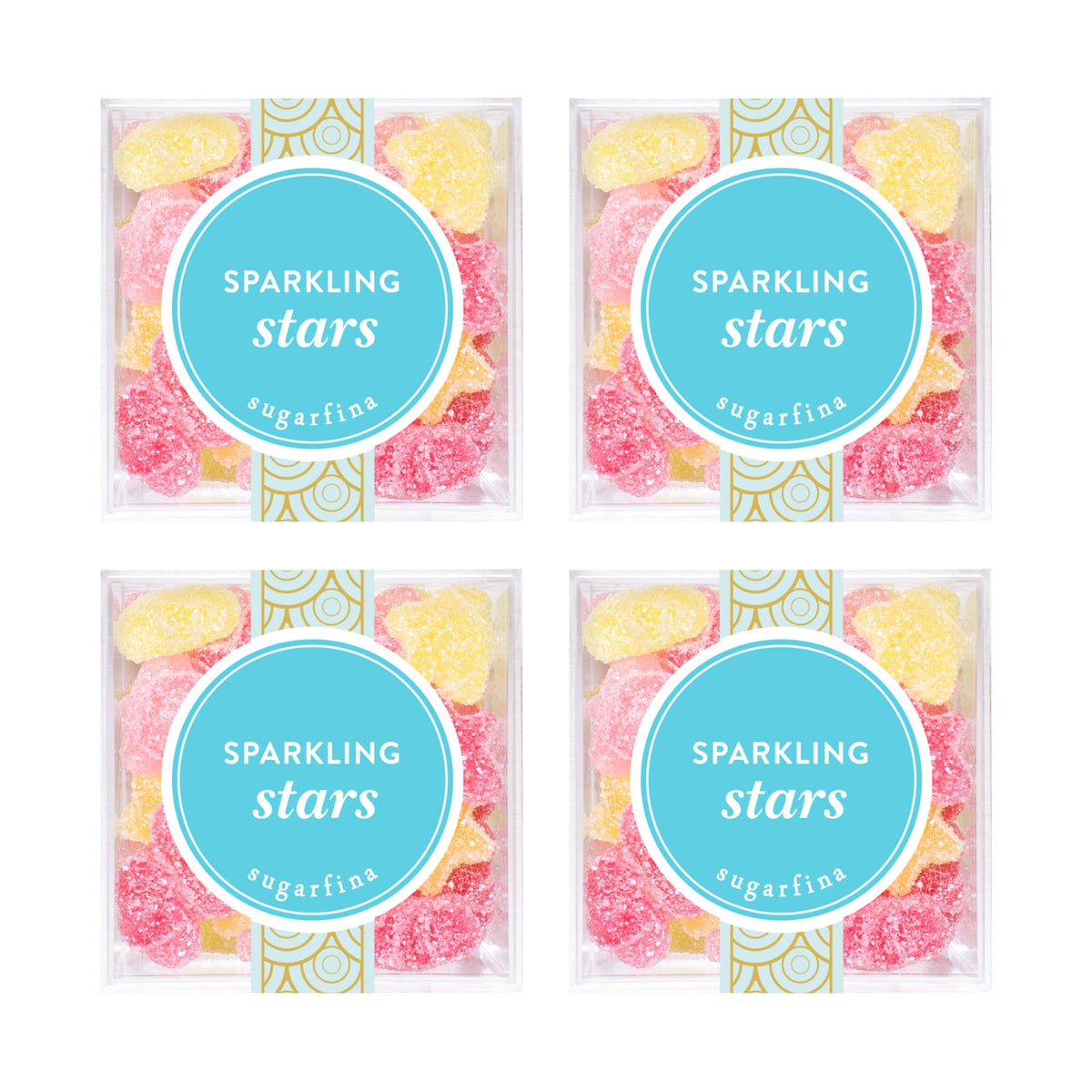 Sugarfina Sparkling Stars Small Candy Cube, Gummies, 3.2 oz, 4 Count