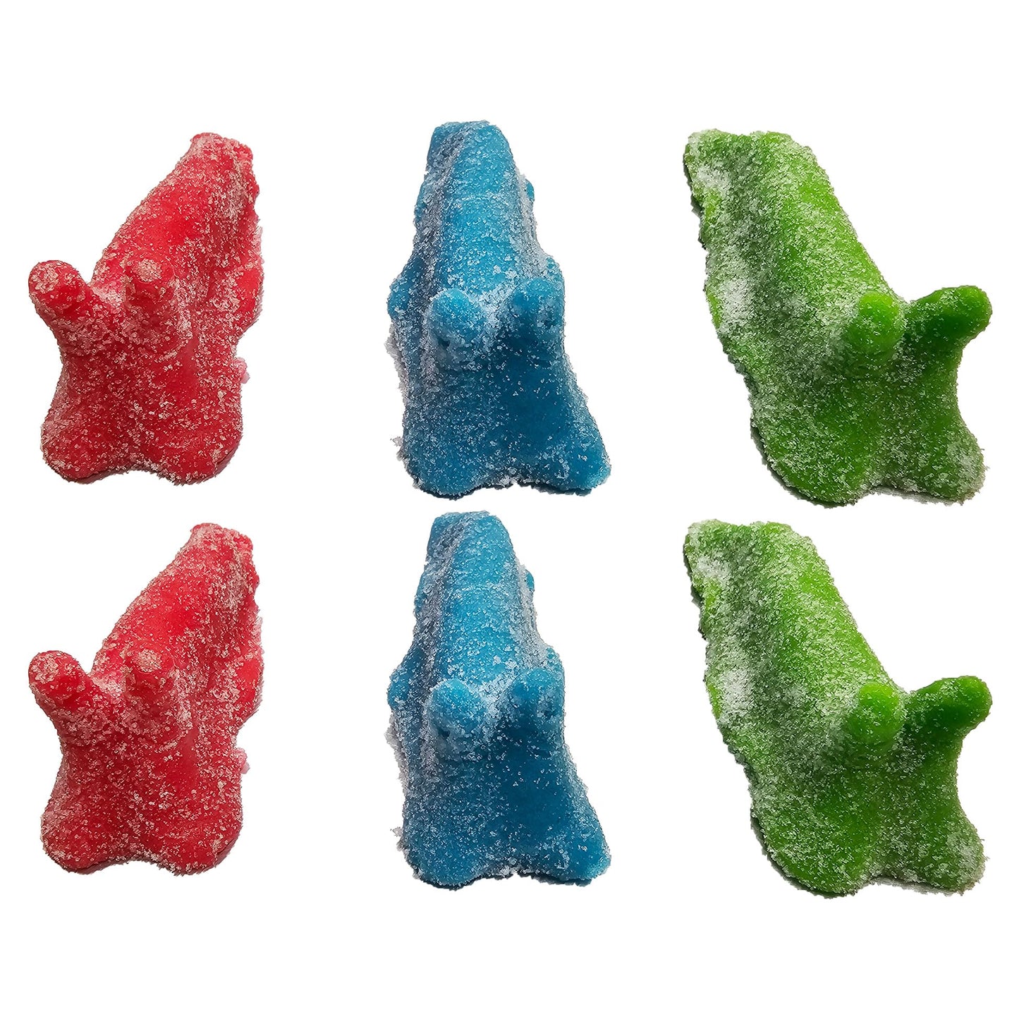 World's Greatest Gummy® Sour Slugs | Created by The Gummy Bear Guy® | 2 Sour Cherry, 2 Sour Green Apple, 2 Sour Blue Raspberry | 6-Pack |
